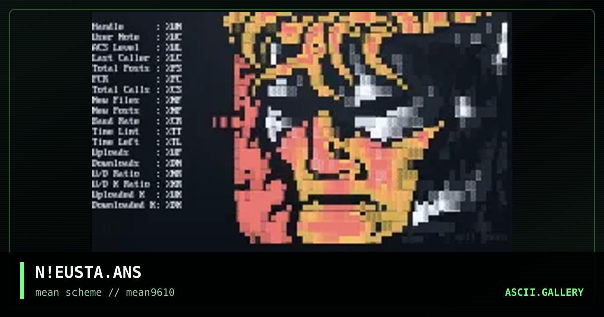 eternity underground stats, by nail, 1996