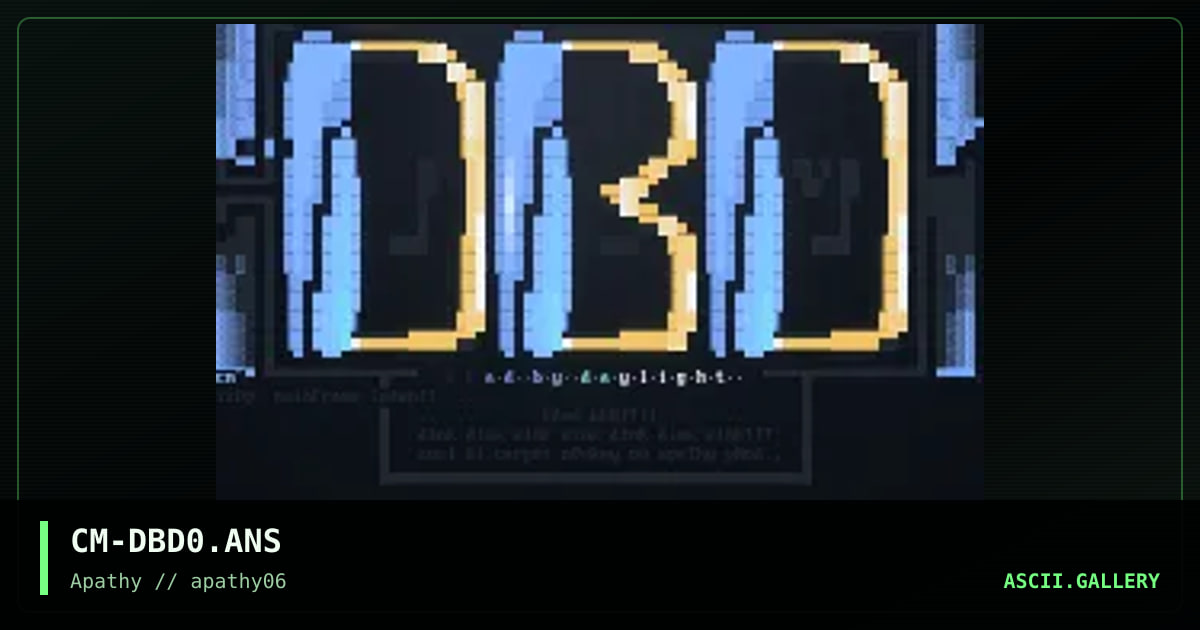 Dead by Daylight, by carpet monkey, 1996