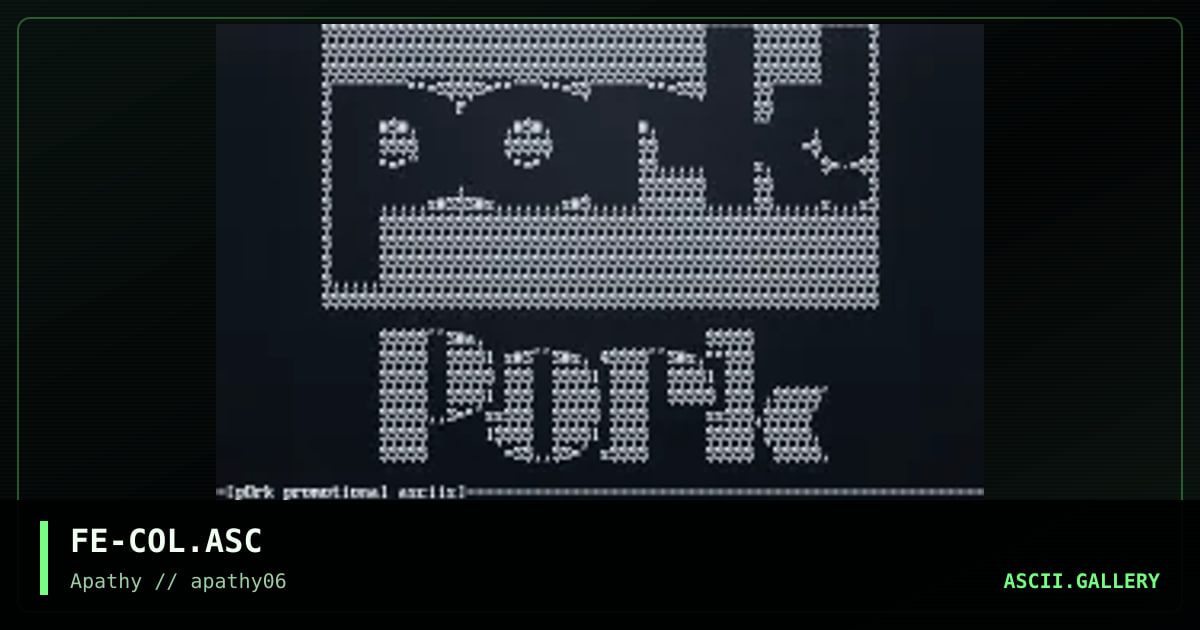 Stack o' ascii, by fresh, 1996