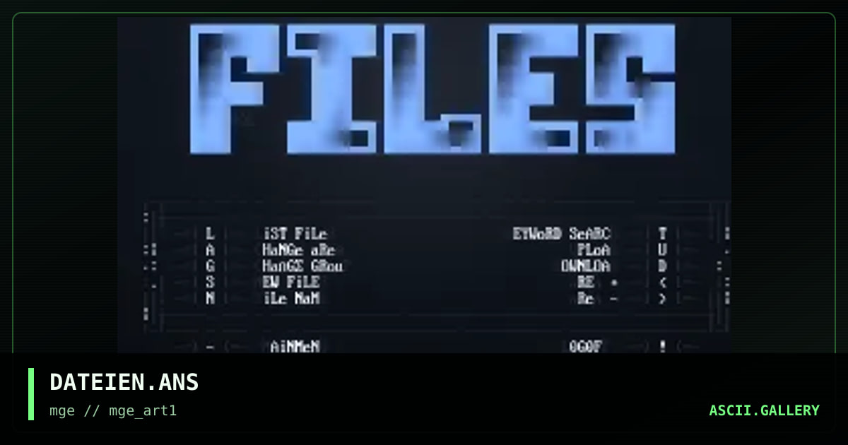 DATEIEN.ANS, by mge, 1994