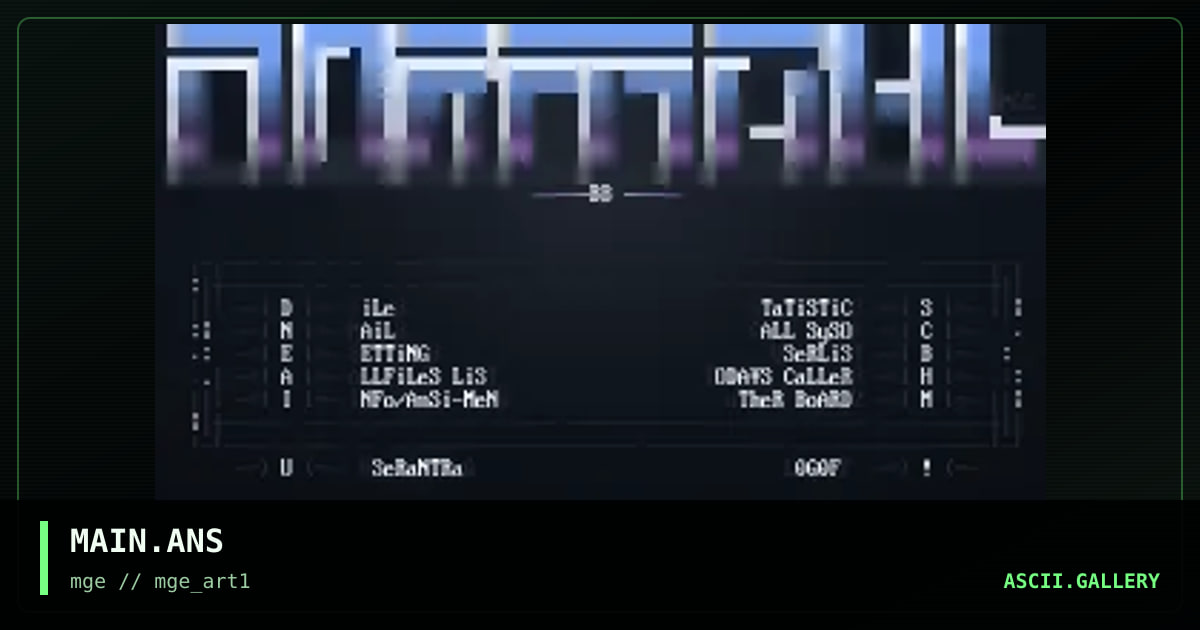 MAIN.ANS, by mge, 1994