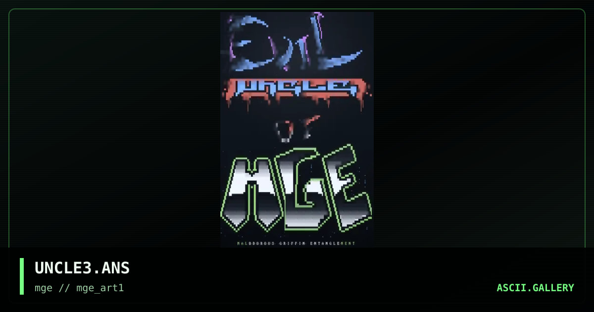 UNCLE3.ANS, by evil uncle, 1994