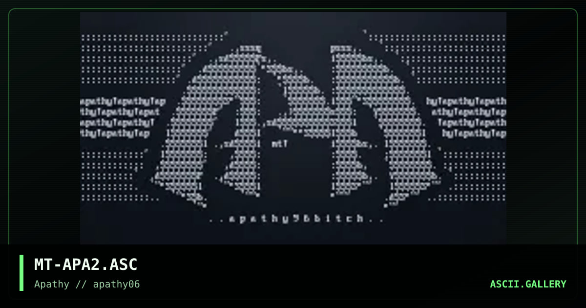 Apathy, by misfit, 1996