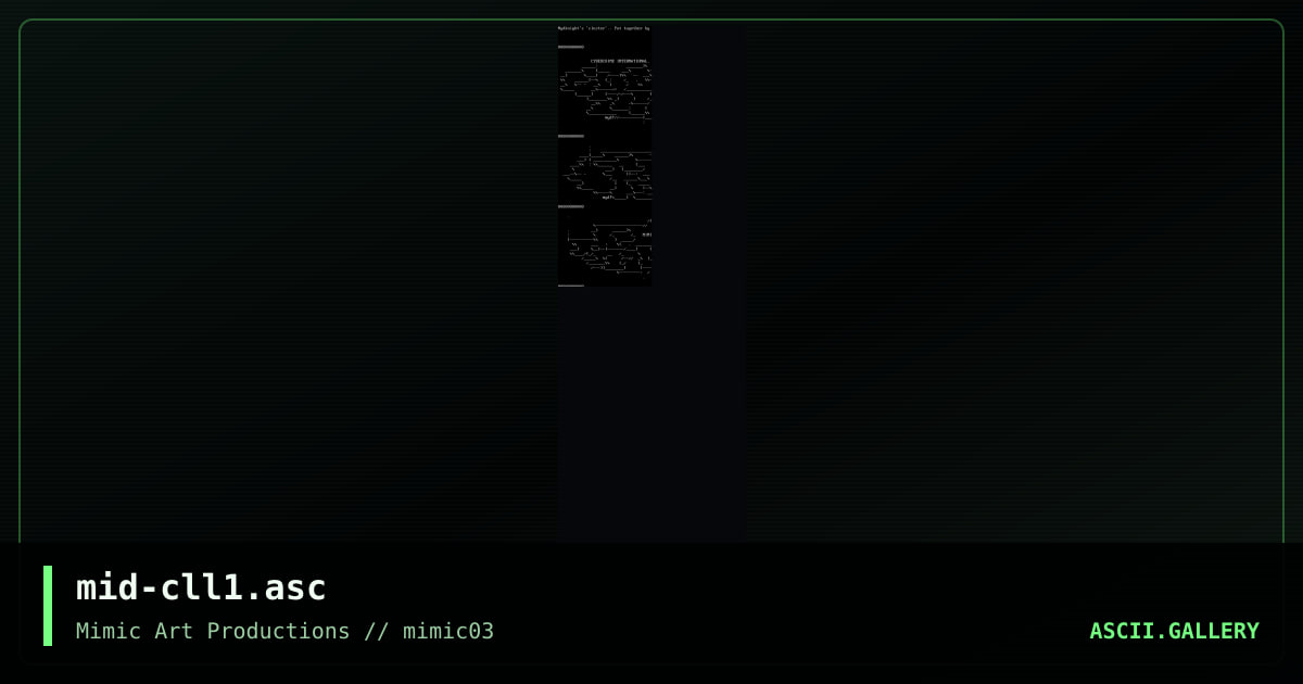 mid-cll1.asc, by mydknight, 1998