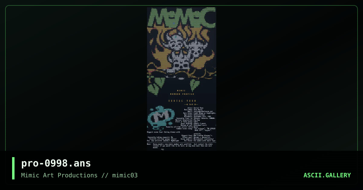 pro-0998.ans, by meatpod, 1998