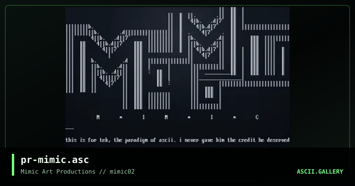 pr-mimic.asc, by prodigy, 1998
