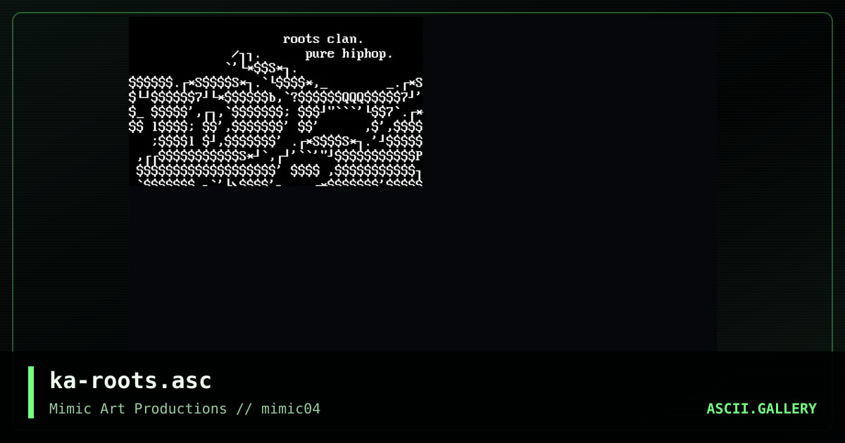 ka-roots.asc, by cain, 1998
