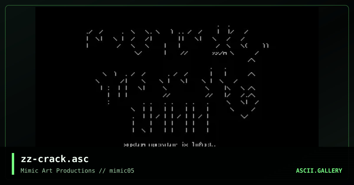 zz-crack.asc, by kayozz, 1998