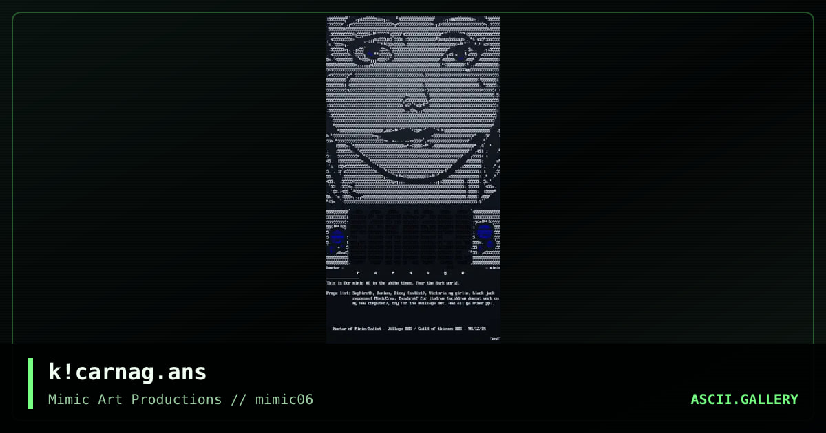 c a r n a g e, by keetar, 1998