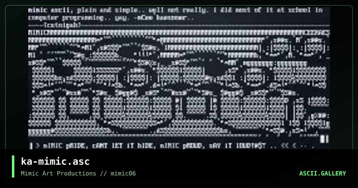 ka-mimic.asc, by kaeslogic, 1998