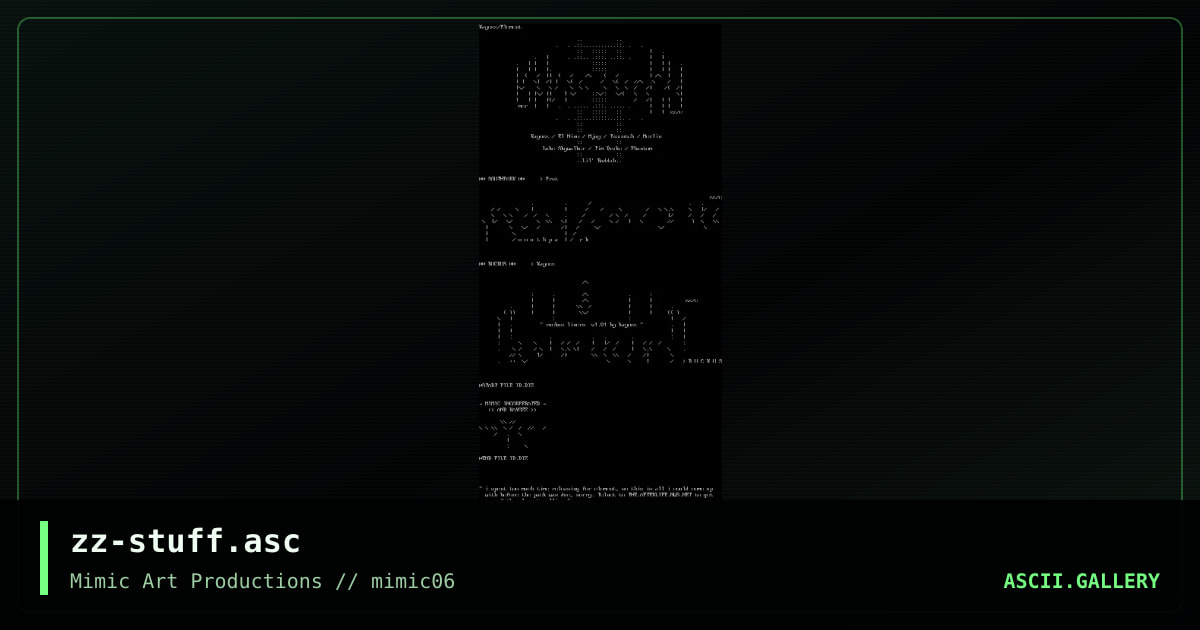 zz-stuff.asc, by kayozz, 1998