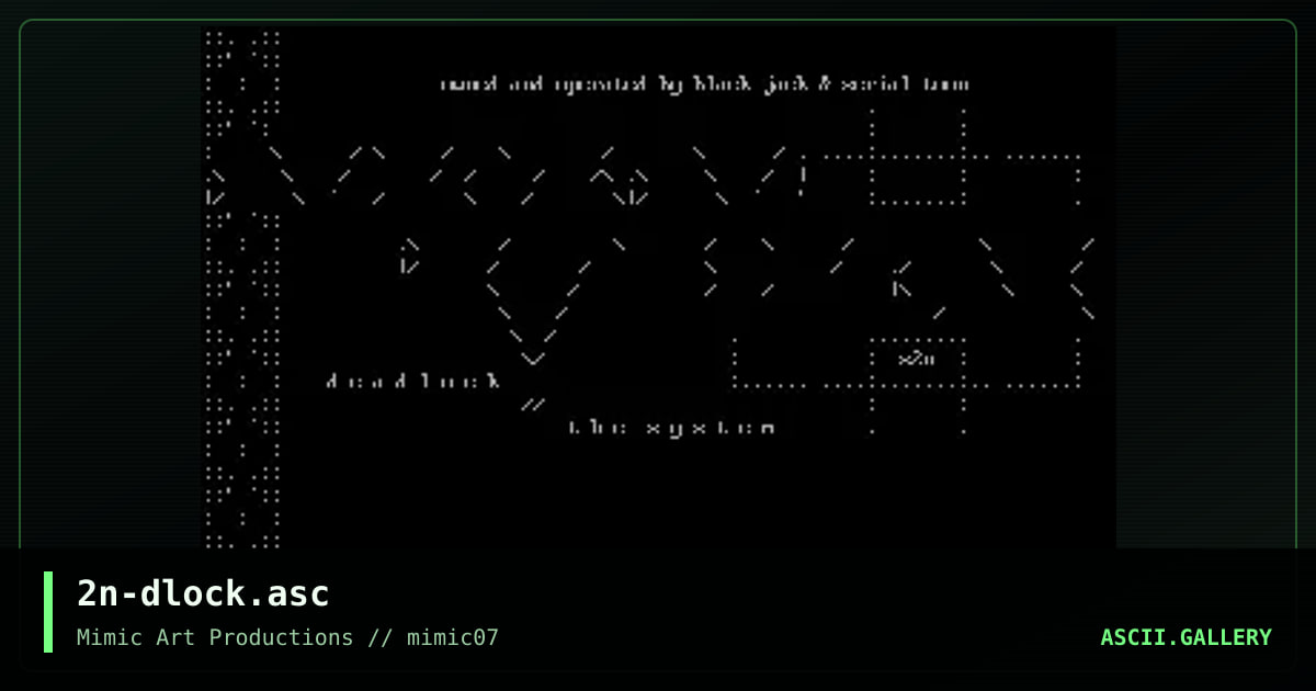 2n-dlock.asc, by serial toon, 1999