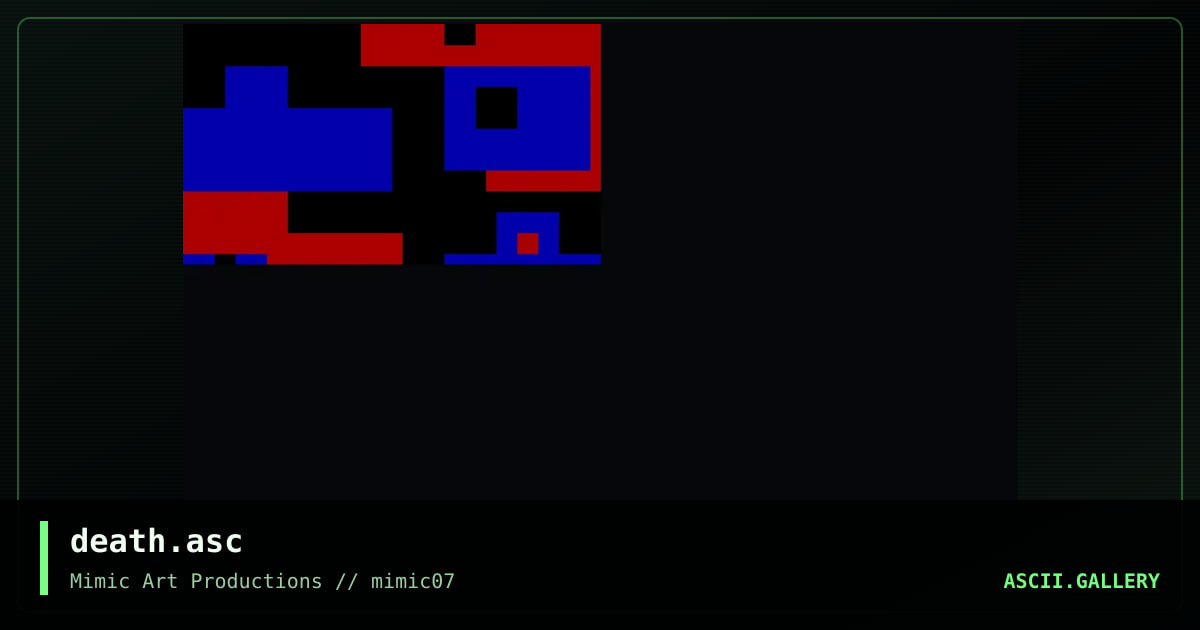 death.asc, by mimic ascii, 1999