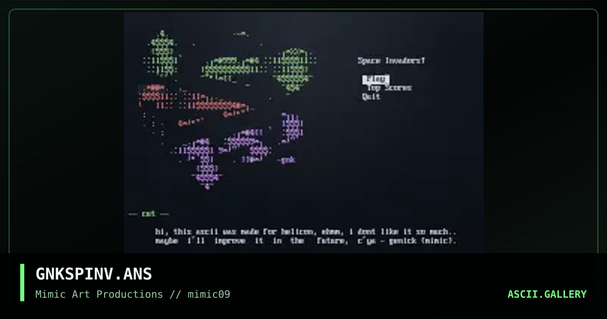 Space Invadors, by genick, 1999