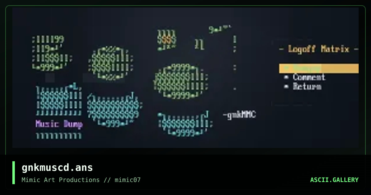 gnkmuscd.ans, by genick, 1999