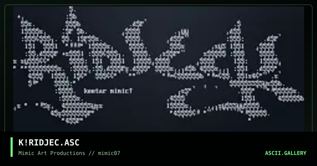 K!RIDJEC.ASC, by keetar, 1999