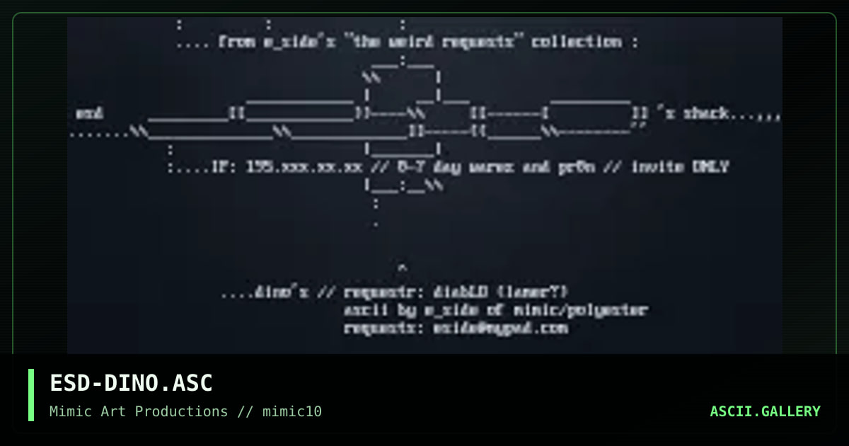 ESD-DINO.ASC, by e side, 1999