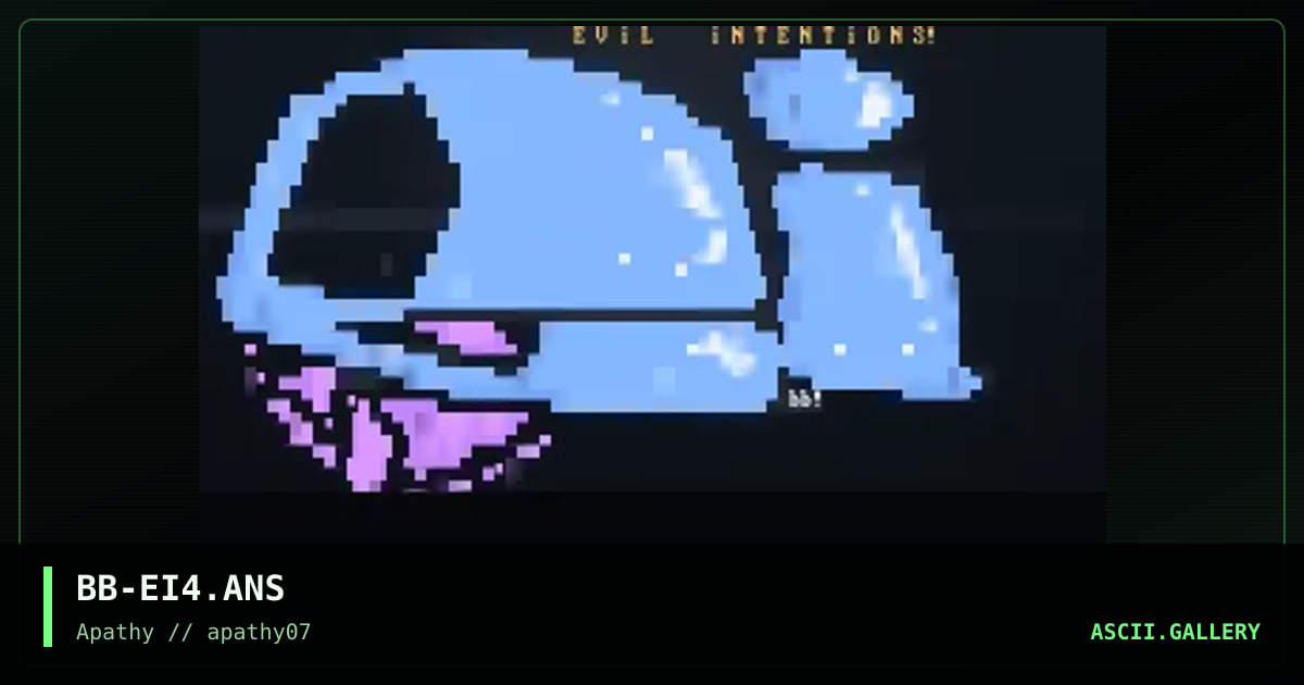 evil intent., by scribble, 1996