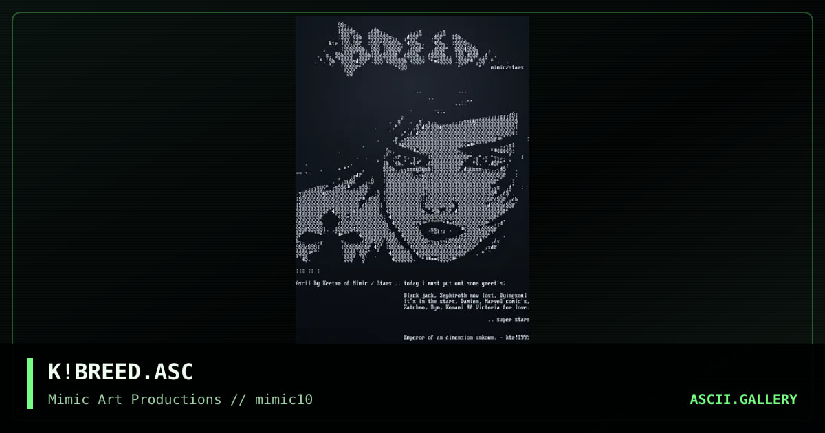 K!BREED.ASC, by keetar, 1999