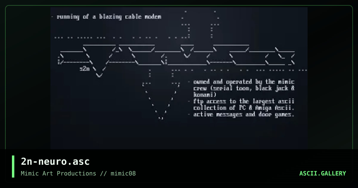 2n-neuro.asc, by serial toon, 1999