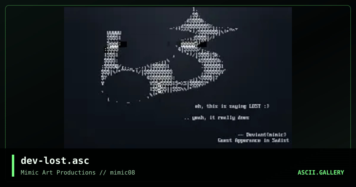 lost, by deviant, 1999