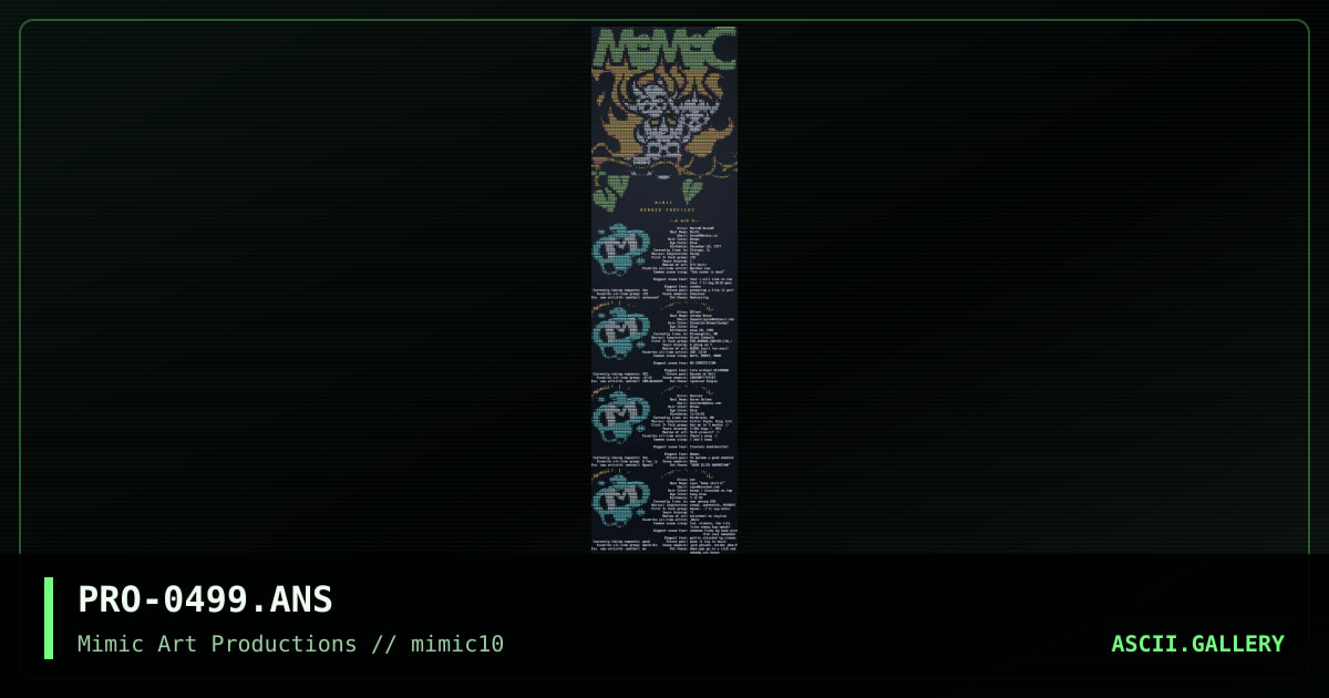 PRO-0499.ANS, by mimic ascii, 1999