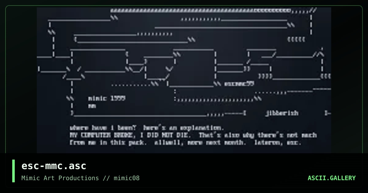 esc-mmc.asc, by esc, 1999