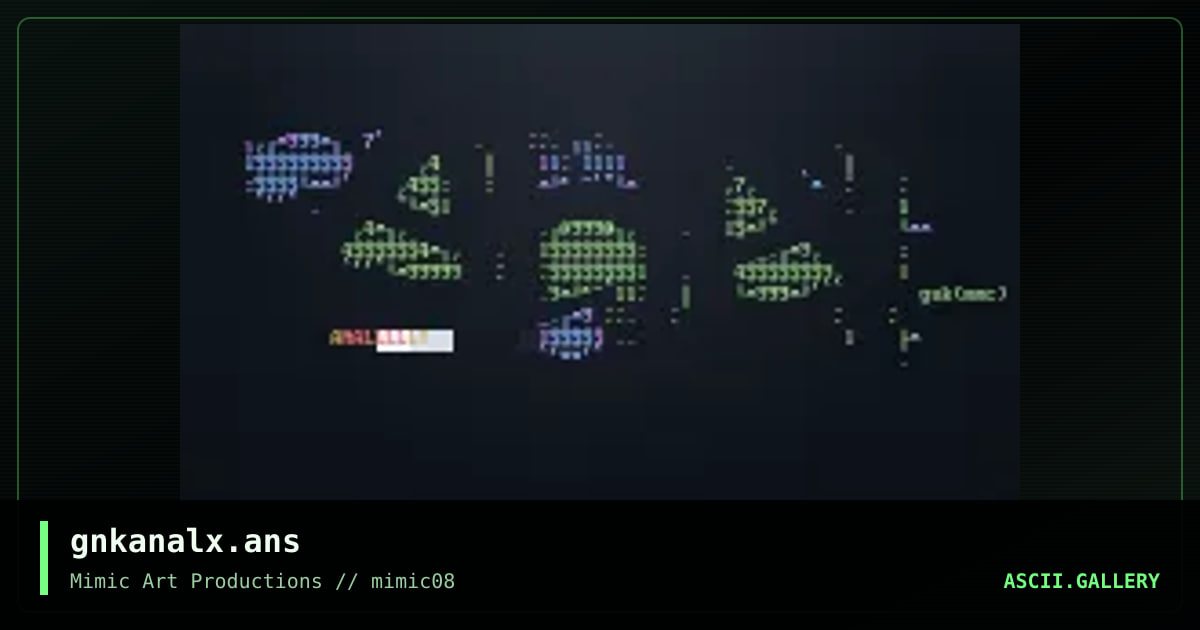 gnkanalx.ans, by genick, 1999