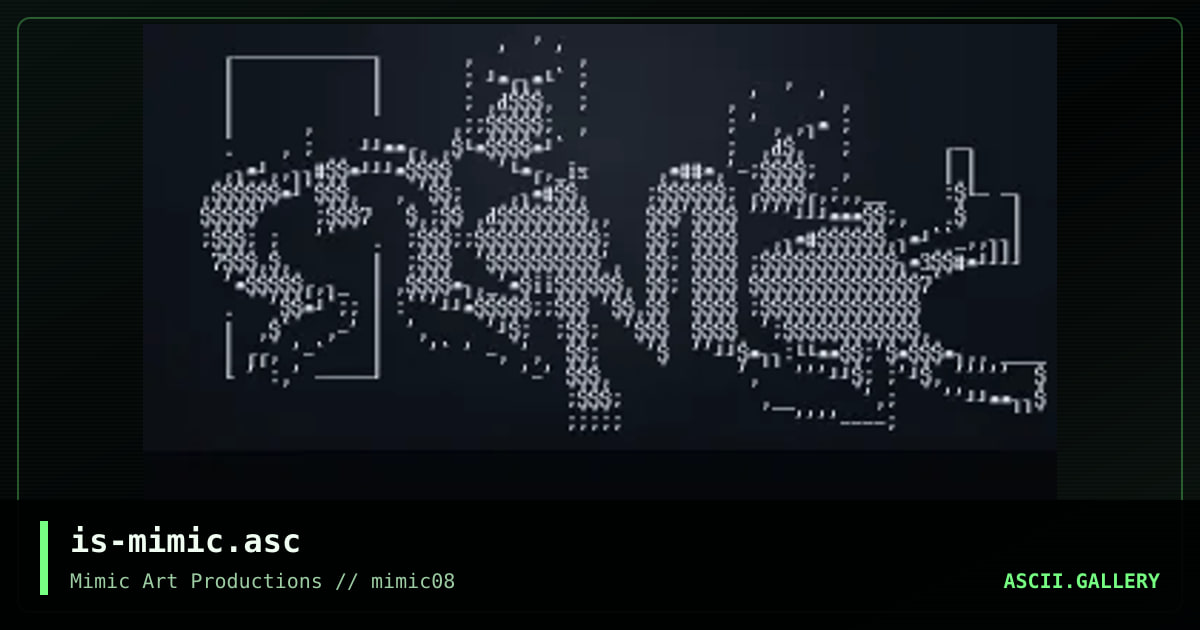 mimic, by prosthesis, 1999