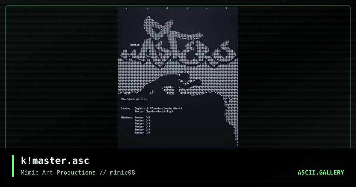 k!master.asc, by keetar, 1999