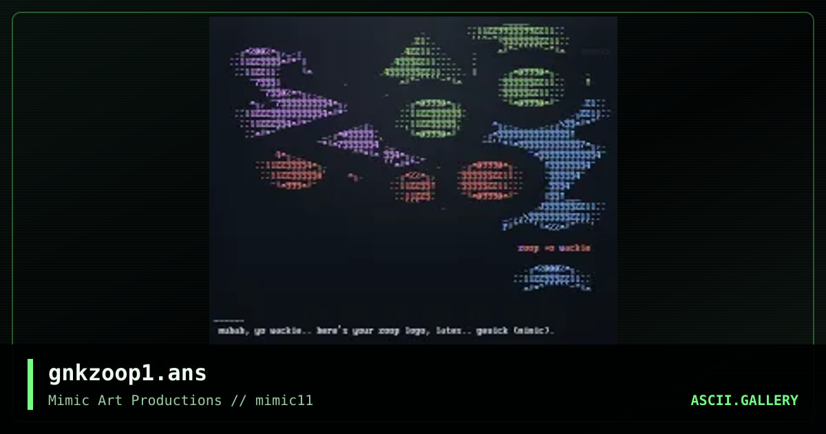 gnkzoop1.ans, by genick, 1999