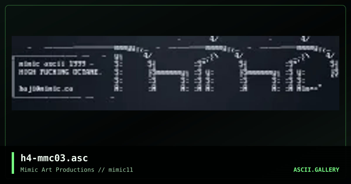 h4-mmc03.asc, by haji, 1999