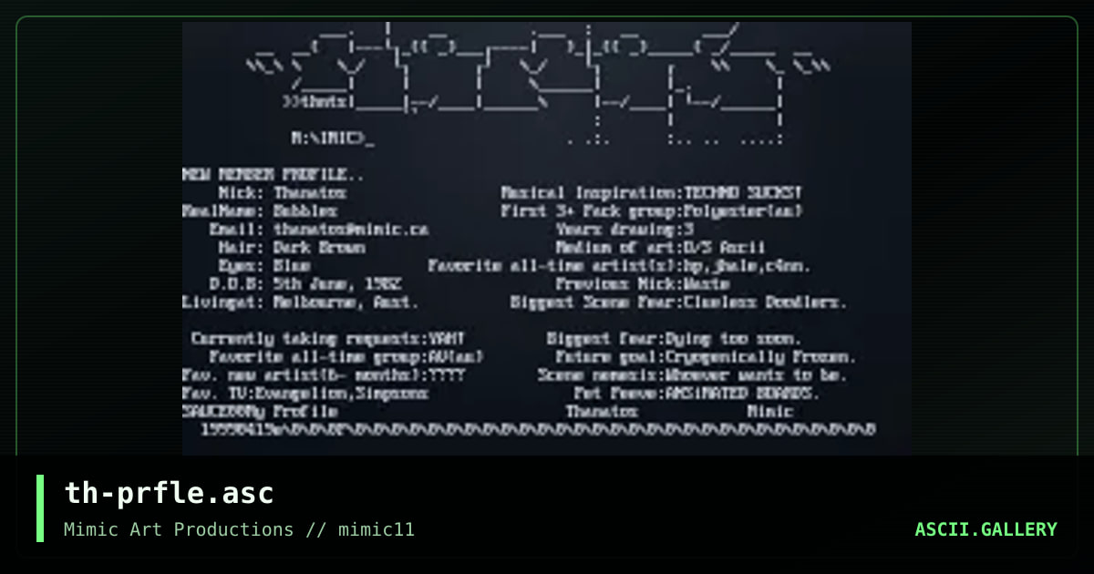 th-prfle.asc, by thanatos-mimic, 1999
