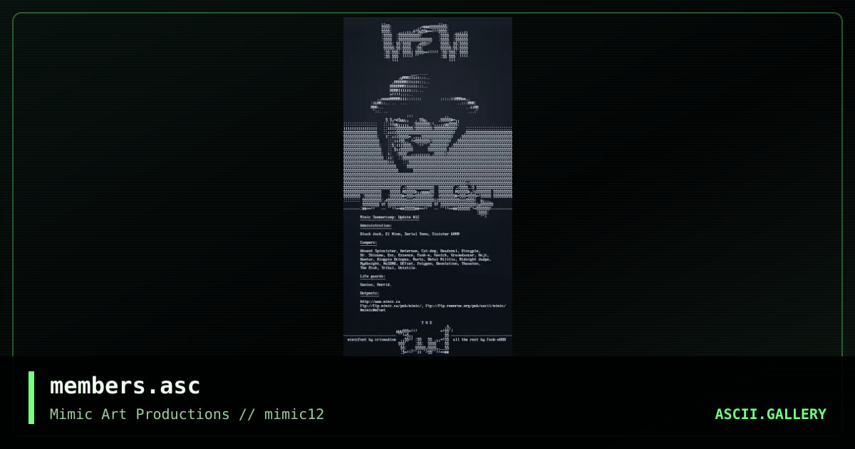 members.asc, by crix madine, funk-e, 1999
