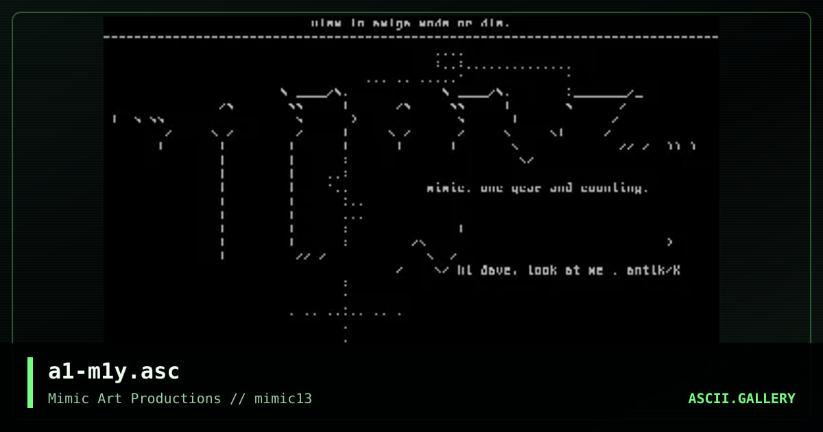 mimic one year, by antik, 1999