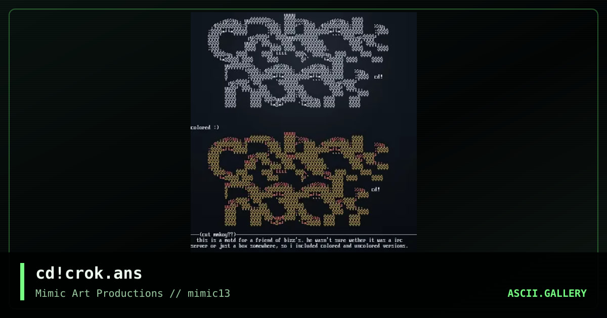 cd!crok.ans, by cat-dog, 1999