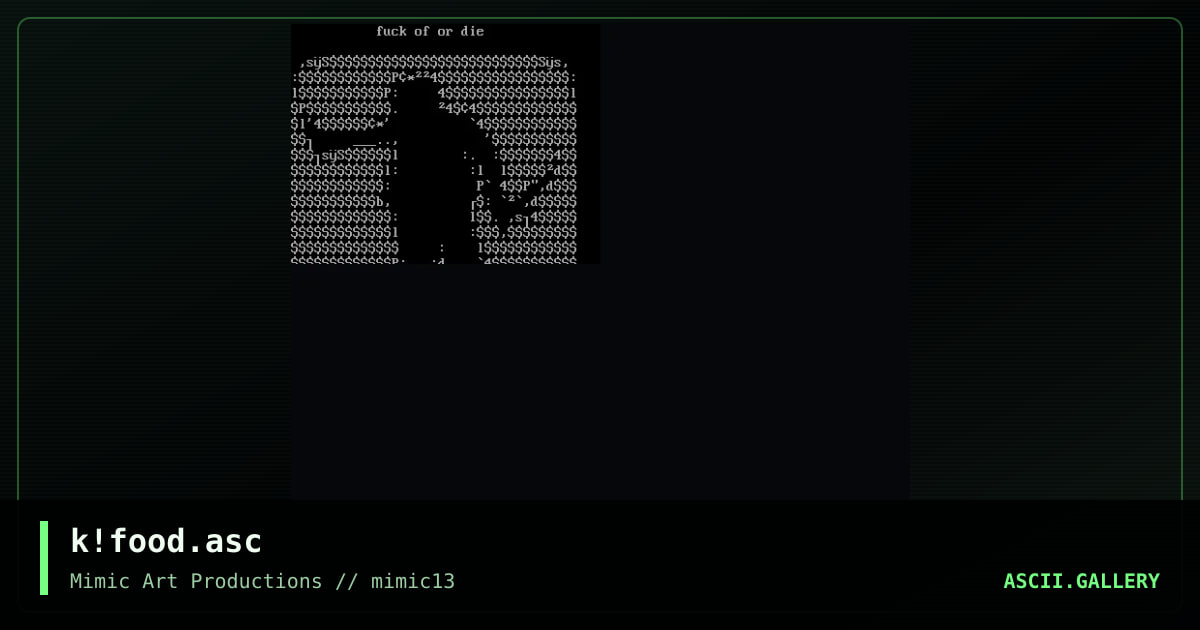 k!food.asc, by keetar, 1999
