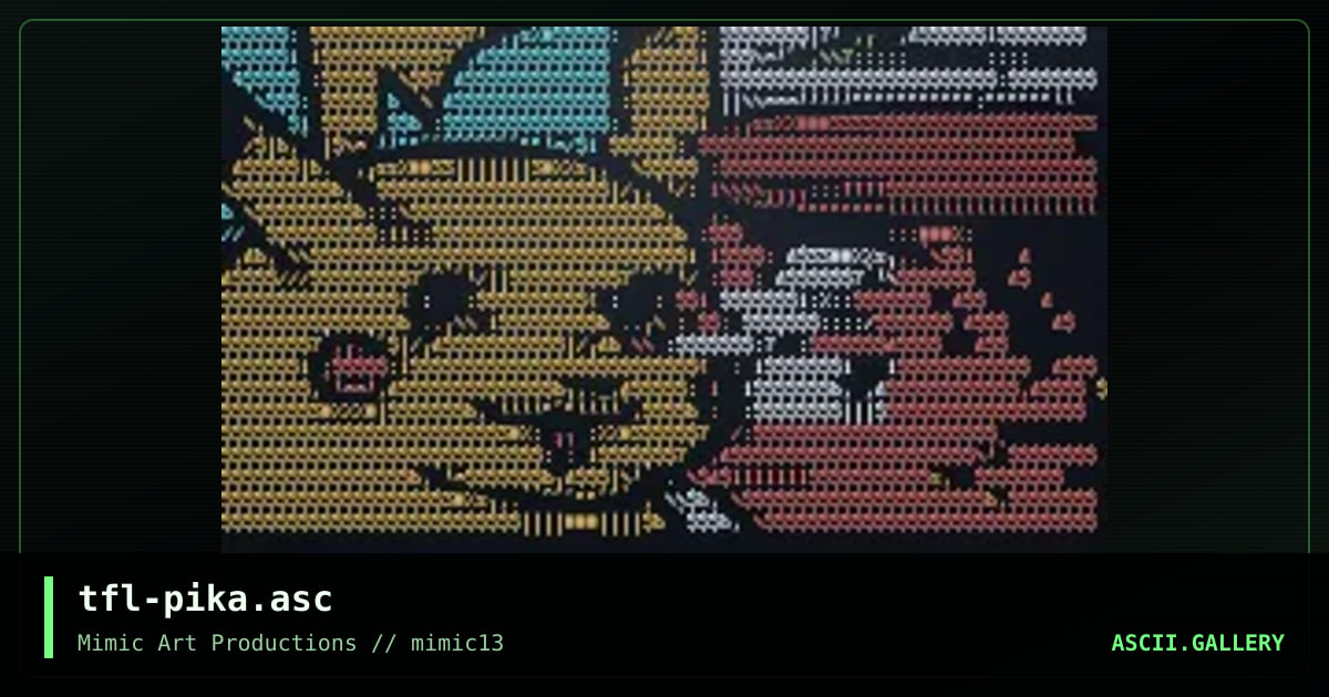 tfl-pika.asc, by the fluffy lapin, 1999