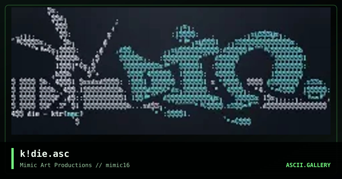 k!die.asc, by keetar, 1999