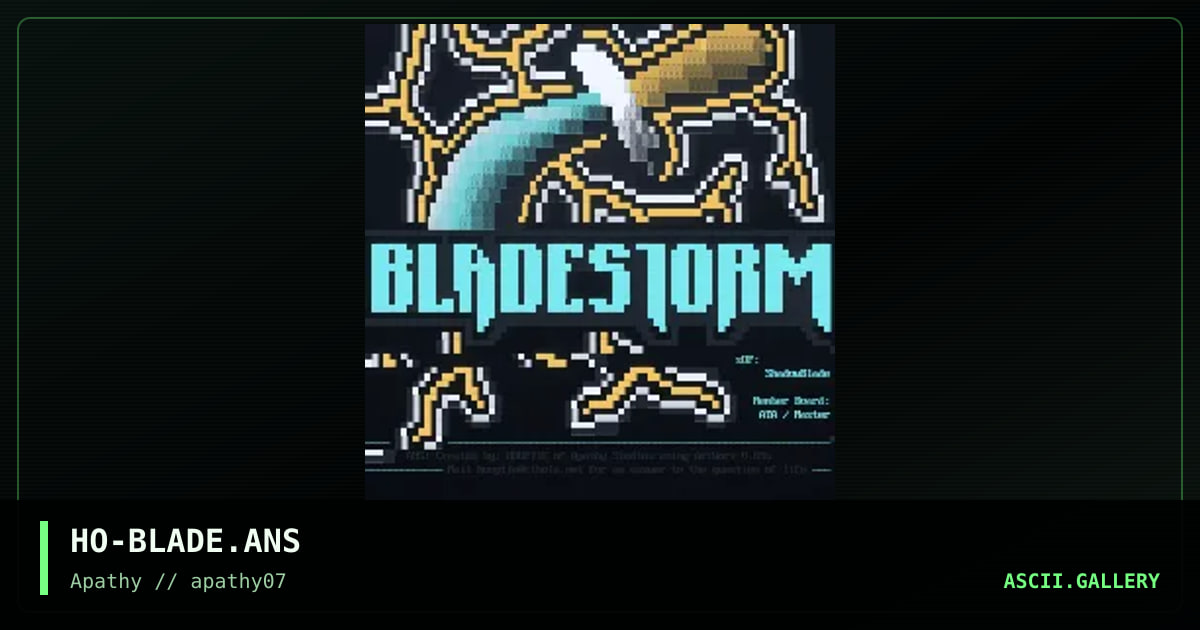 BladeStorm, by hooptie, 1996