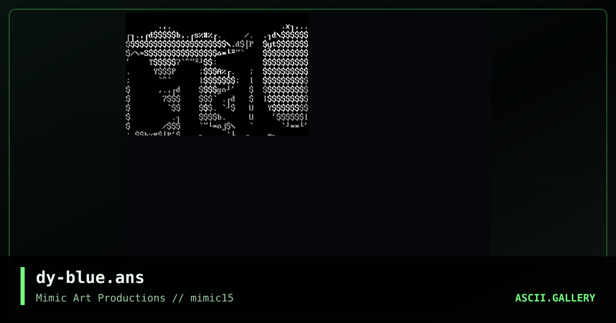 dy-blue.ans, by discyple, 1999