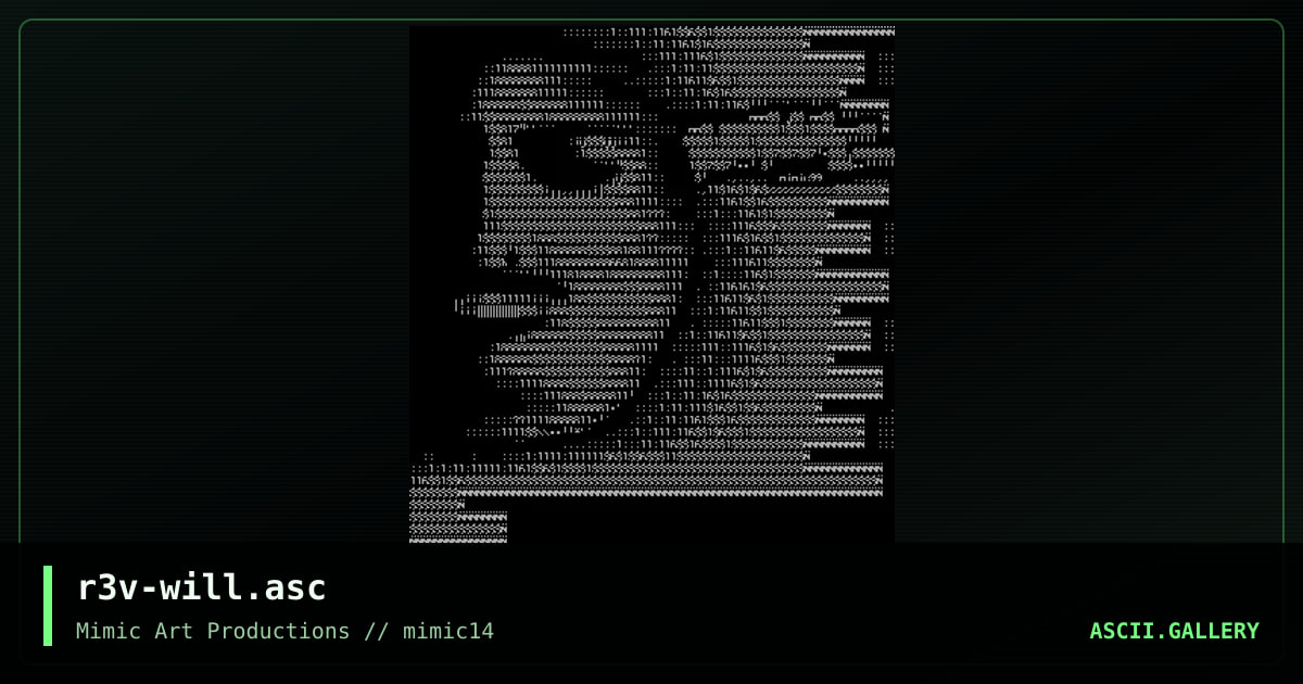 r3v-will.asc, by revolution, 1999
