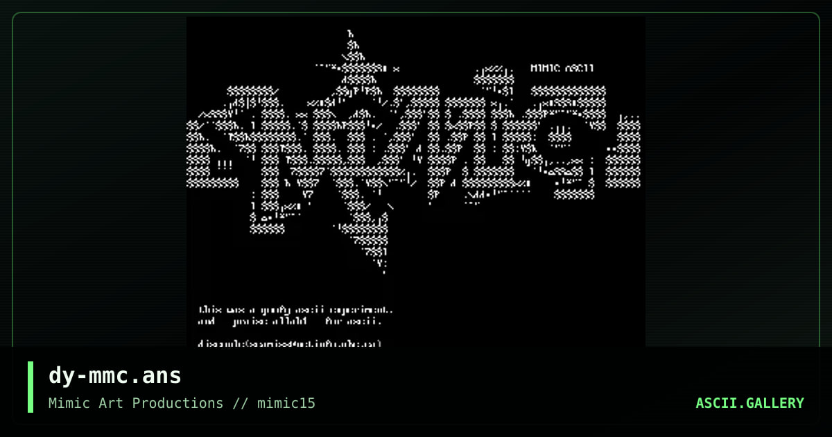 dy-mmc.ans, by discyple, 1999