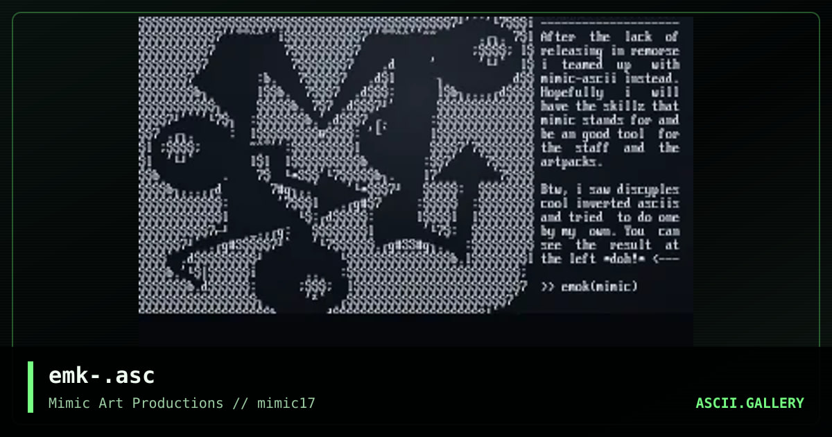emk-.asc, by emok, 1999