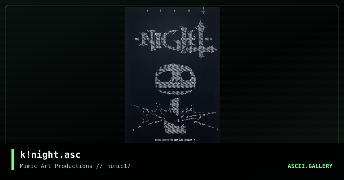 k!night.asc, by keetar, 1999