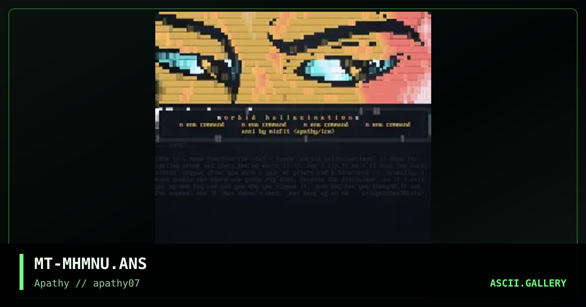 Morbid Hallusinations, by misfit, 1996