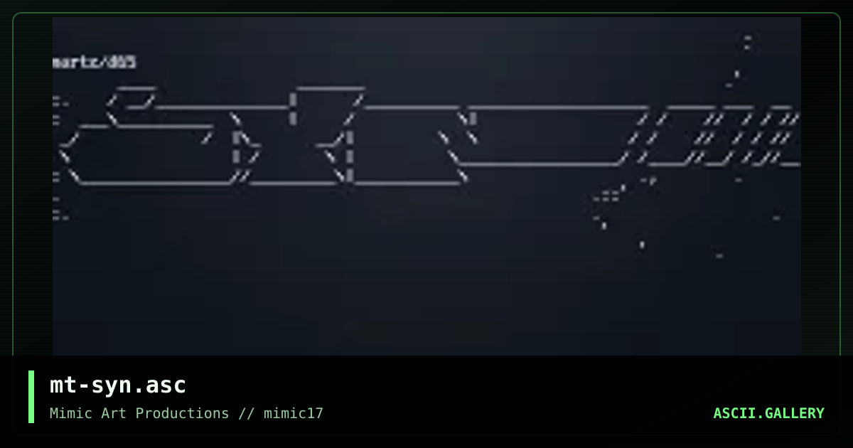 mt-syn.asc, by martz, 1999