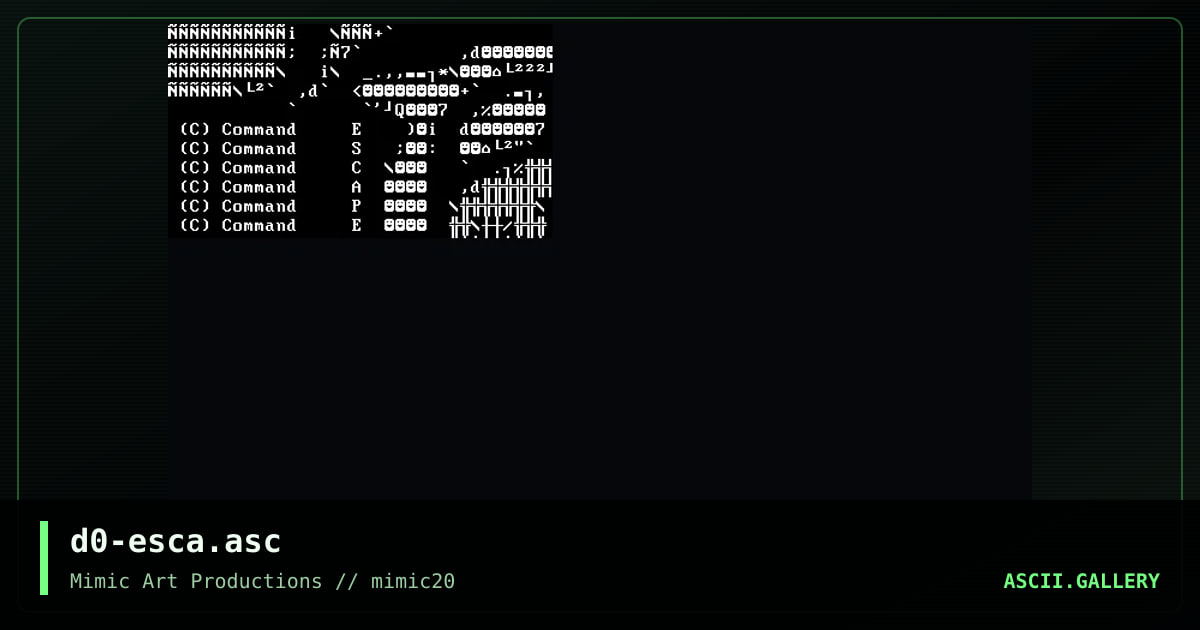 d0-esca.asc, by double zero, 2000
