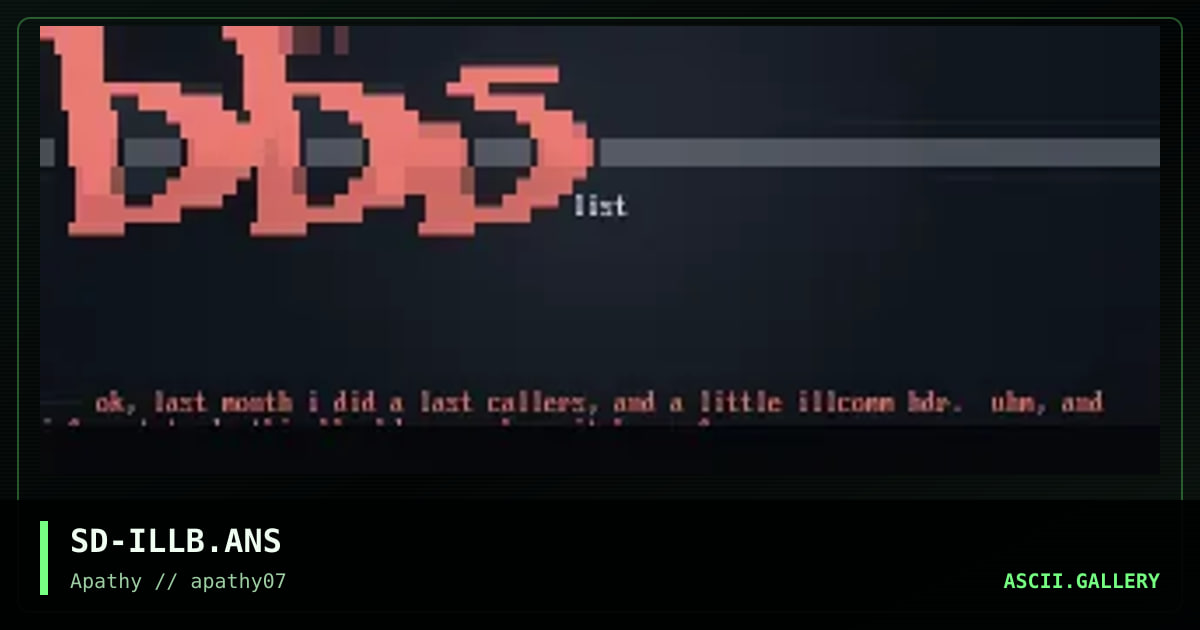 illcomm bbslist, by sirdeath, 1996