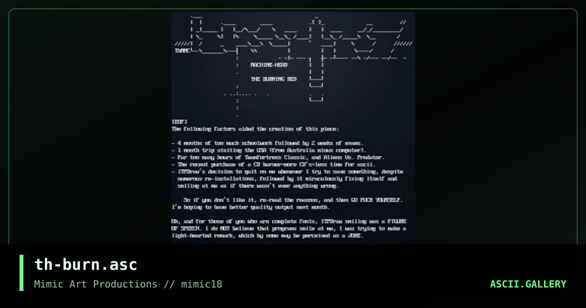 burning, by thanatos-mimic, 1999